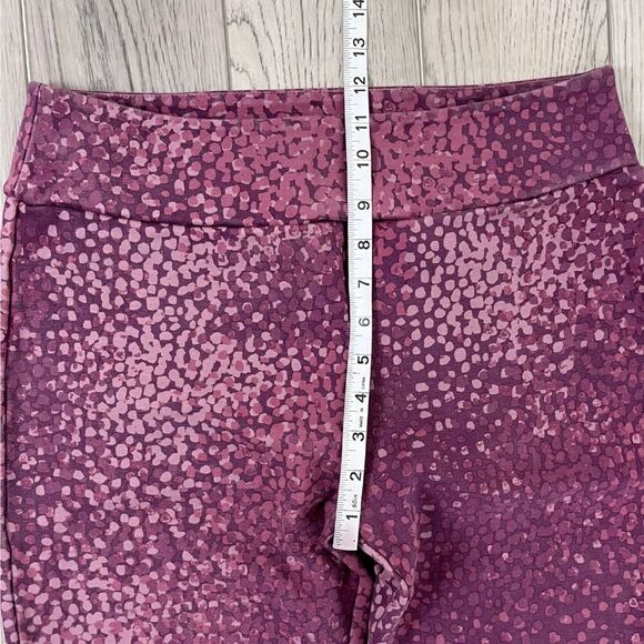 Soft Surroundings Women Size M Purple Speckled Ponte Pull On Straight Leg Pants - Picture 12 of 17